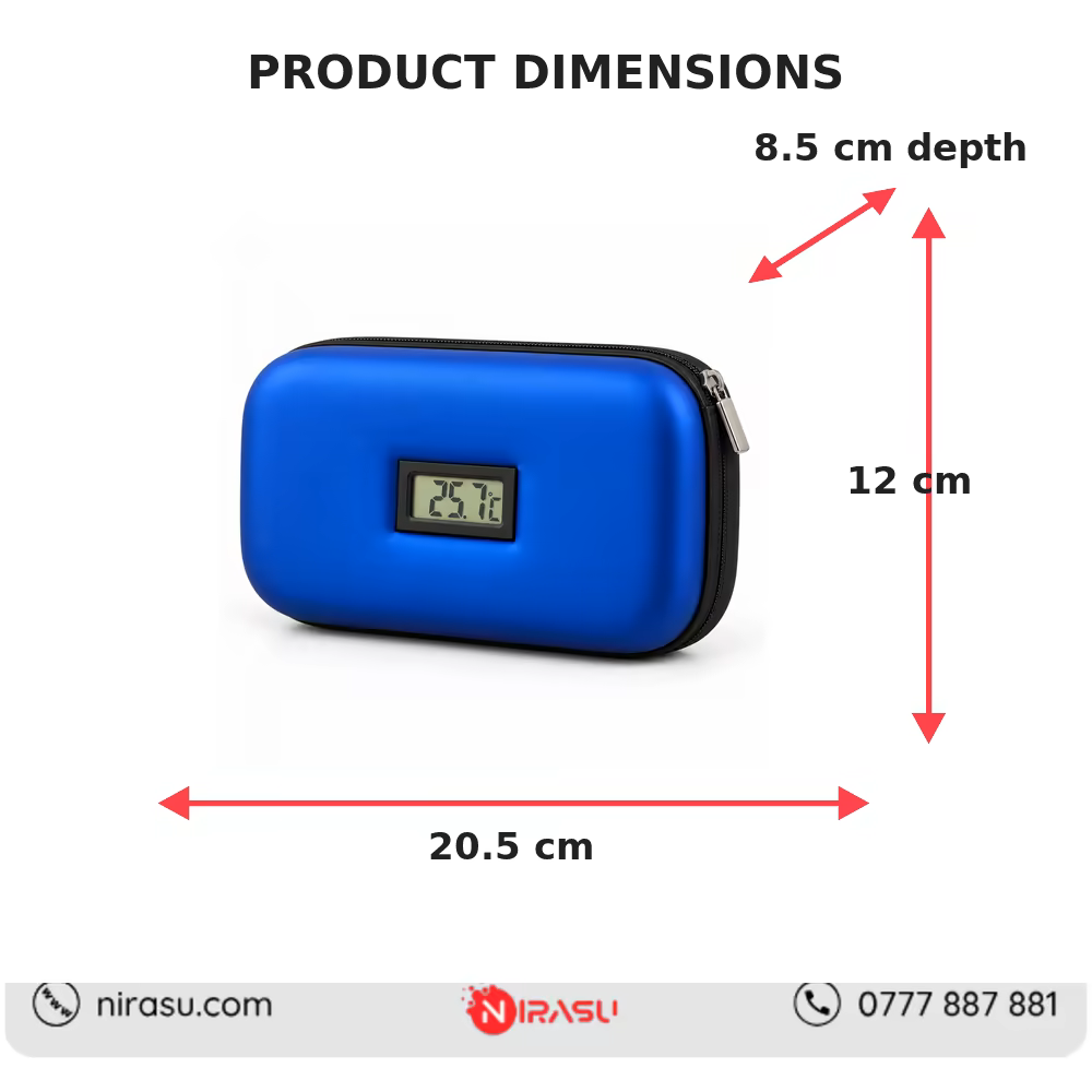 Insulin Cooler Travel Case with Digital Temperature Display and 2 Ice Packs